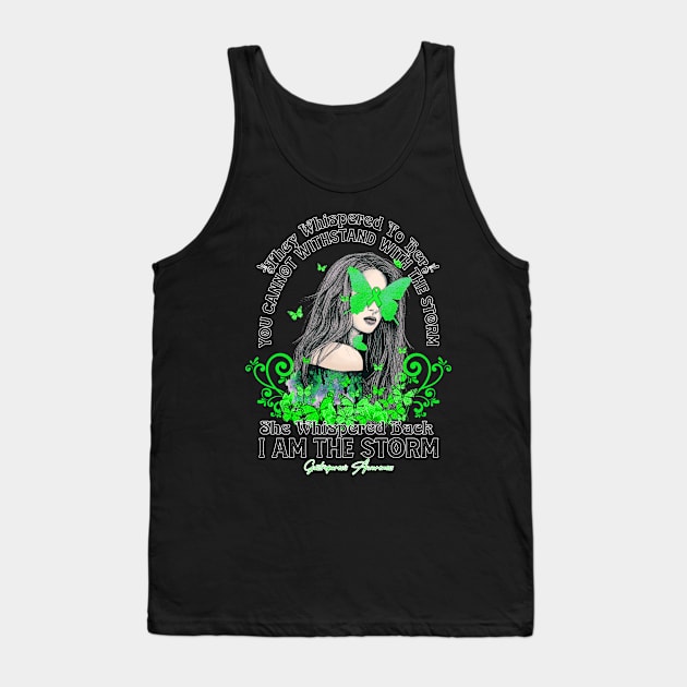 Gastroparesis awareness Beautiful Girl  Butterfly They whispered to her you can not withstand the storm she whispered back I am the storm Support Gift Tank Top by vamstudio